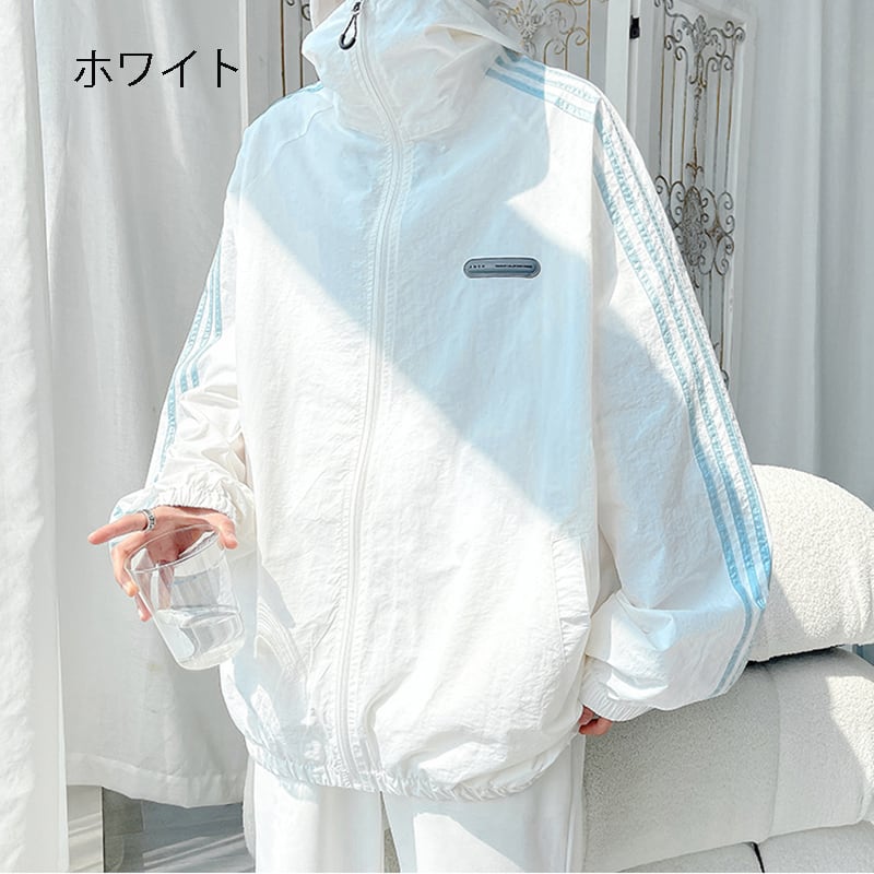 【KADISHOUシリーズ】ジャケット アウター 縦縞 縞模様 男女兼用 メンズ 大きいサイズ 黒 赤 灰 薄い 4色展開