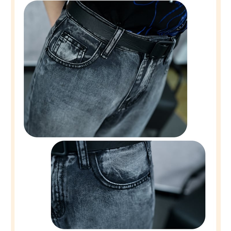 【古怪舍---無聲沼澤シリーズ】★デニムパンツ★ ボトムス ズボン 着痩せ 合わせやすい シンプル