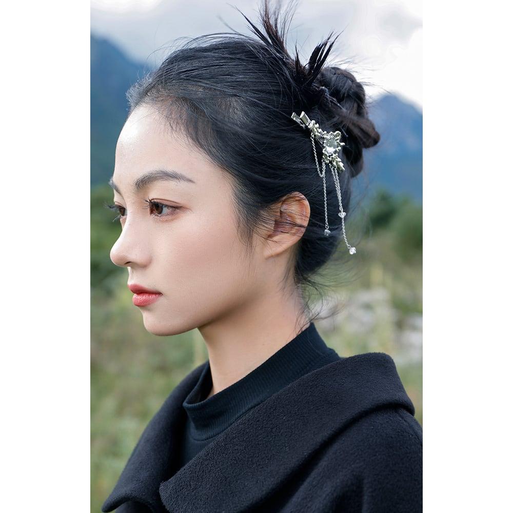 【小青龍肆シリーズ】★チャイナ風髪飾り★ ヘアピン 1個 レディースアクセサリー フリンジ レトロ - ChinChic