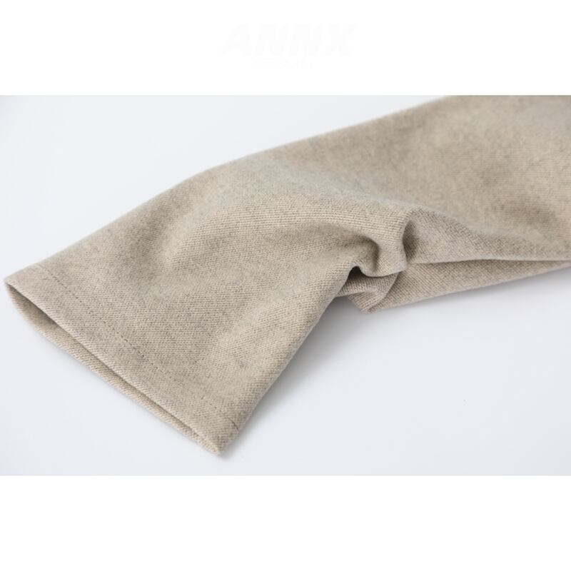 【ANNXSTUDIOシリーズ】デザイン性有り ショート丈 厚手 レトロ トップス S M