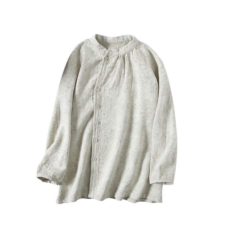 【清裊シリーズ】★チャイナ風トップス★ 2COLOR 着痩せ 中華服 シンプル 合わせやすい シャツ カジュアル - ChinChic