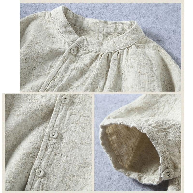 【清裊シリーズ】★チャイナ風トップス★ 2COLOR 着痩せ 中華服 シンプル 合わせやすい シャツ カジュアル - ChinChic