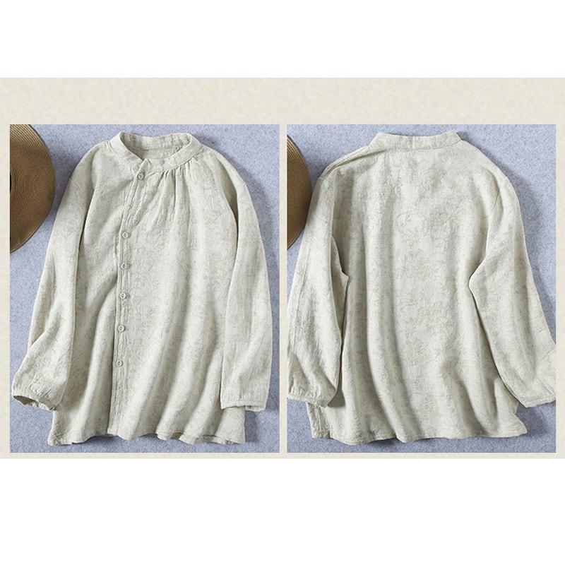 【清裊シリーズ】★チャイナ風トップス★ 2COLOR 着痩せ 中華服 シンプル 合わせやすい シャツ カジュアル - ChinChic