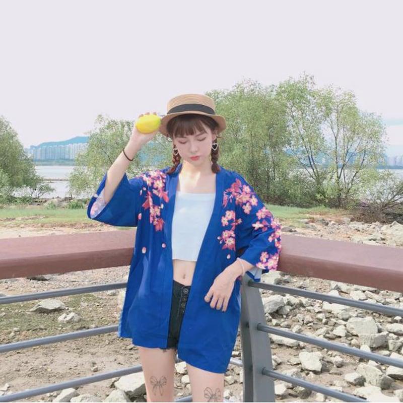 【港味名品シリーズ】★魚柄★ フリーサイズ 原宿風 メンズ・レディース兼用 カップル用 法被 3色 ChinChic