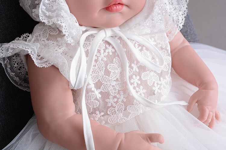 【出産祝い】可愛いレースベビードレス お宮参り お出かけ セレモニー 乳児用ワンピース レッド ホワイト サイズ59CM 66CM 73CM 85CM 90CM