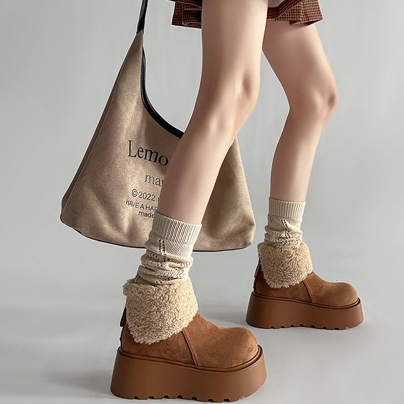 【SSBLシリーズ】ヒール7CM ブーツ 3カラー サイズ35-40 暖かい コーヒー色 ベージュ ブラウン
