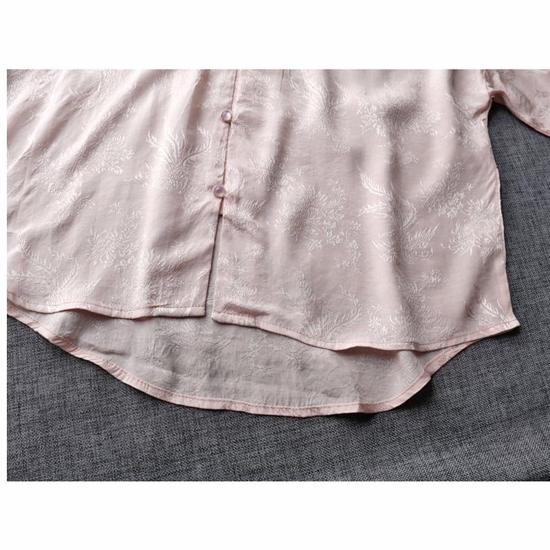 【清裊シリーズ】★チャイナ風トップス★ 4COLOR シャツ 夏服 春服 刺繍 長袖シャツ 気質アップ 可愛い - ChinChic