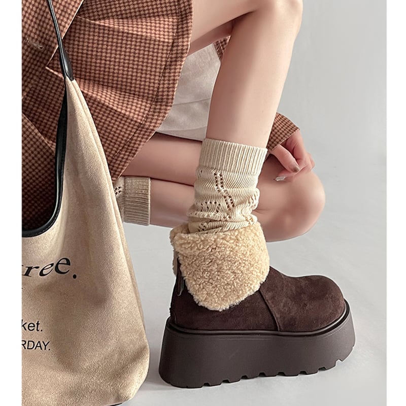 【SSBLシリーズ】ヒール7CM ブーツ 3カラー サイズ35-40 暖かい コーヒー色 ベージュ ブラウン