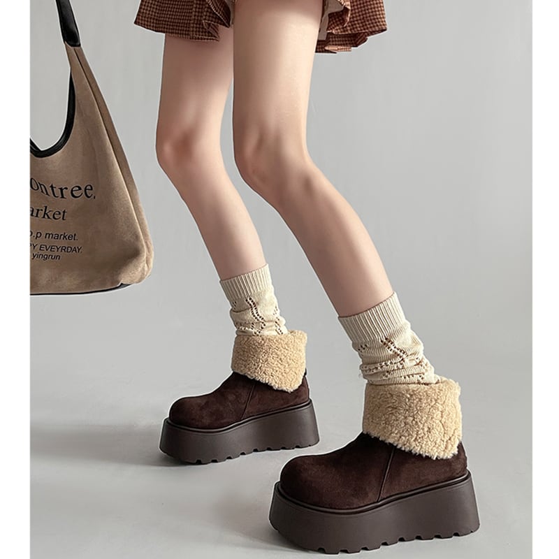 【SSBLシリーズ】ヒール7CM ブーツ 3カラー サイズ35-40 暖かい コーヒー色 ベージュ ブラウン