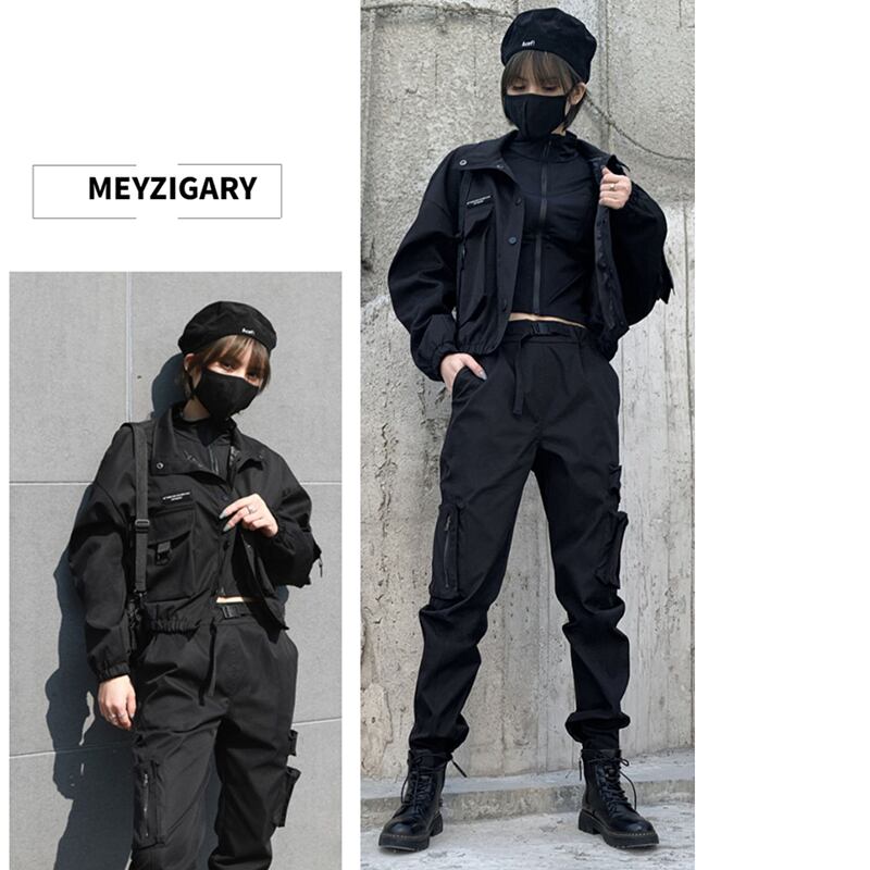 【HEIDIANシリーズ】ショート丈アウター ジャケット おしゃれ デザイン性あり ブラック 黒 M L XL 2XL