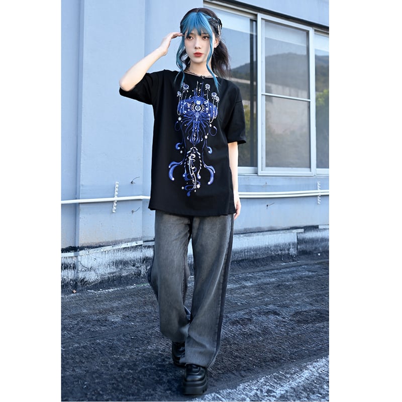 【古怪舍---無聲沼澤シリーズ】★デニムパンツ★ ボトムス ズボン 着痩せ 合わせやすい シンプル