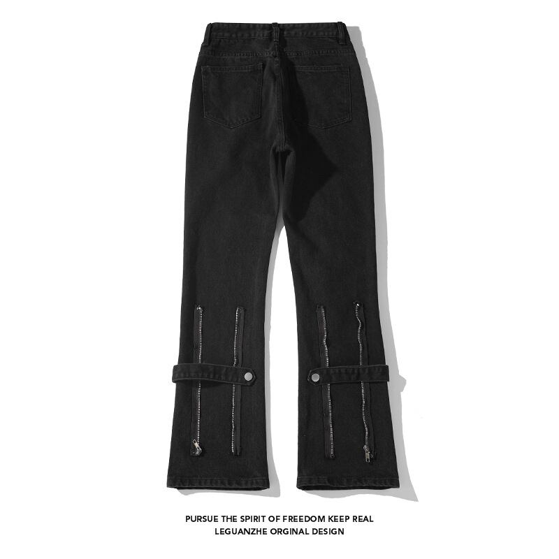 【BIGEMANシリーズ】デニムパンツ 2色 ボトムス ズボン 男女兼用 大きいサイズ デザイン性 高品質 青 黒