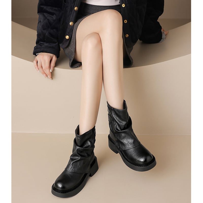 【BUERシリーズ】ヒール5CM ハイブーツ 2色展開 サイズ35-40 おしゃれ 着痩せ ブラック コーヒー色