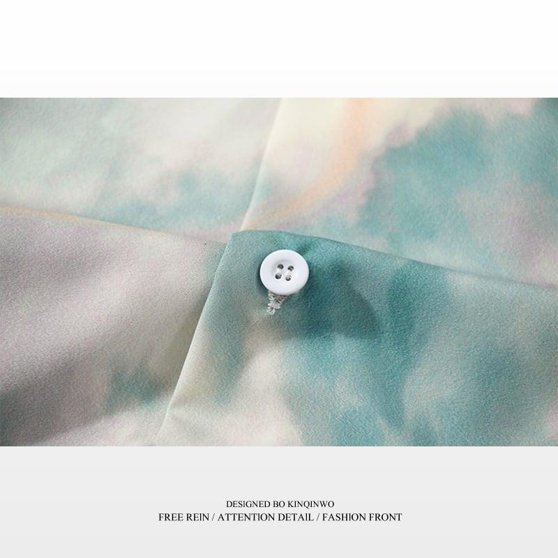 【XIAOGUWANシリーズ】✿レトロスタイルの花柄入り落書きプリント長袖シャツ★ 大人気トップス★ S M L XL 2XL ChinChic