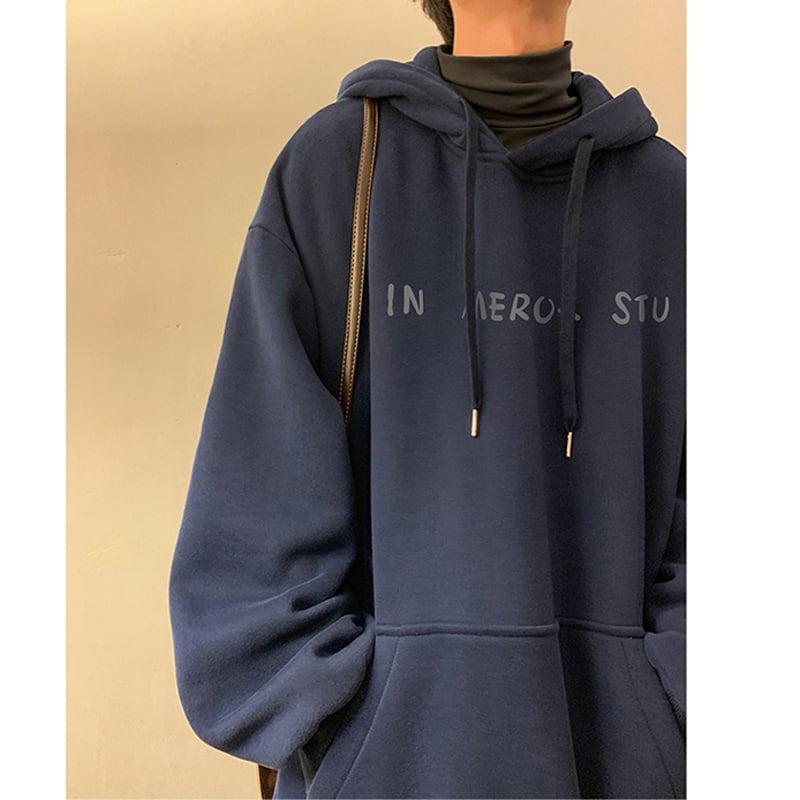 【YOULINシリーズ】★男女兼用★油絵風★裏起毛★5色展開★カジュアル★大きいサイズ★パーカー★ ChinChic