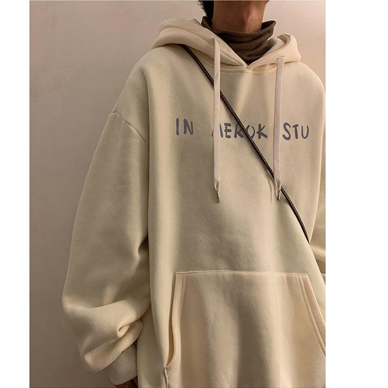 【YOULINシリーズ】★男女兼用★油絵風★裏起毛★5色展開★カジュアル★大きいサイズ★パーカー★ ChinChic