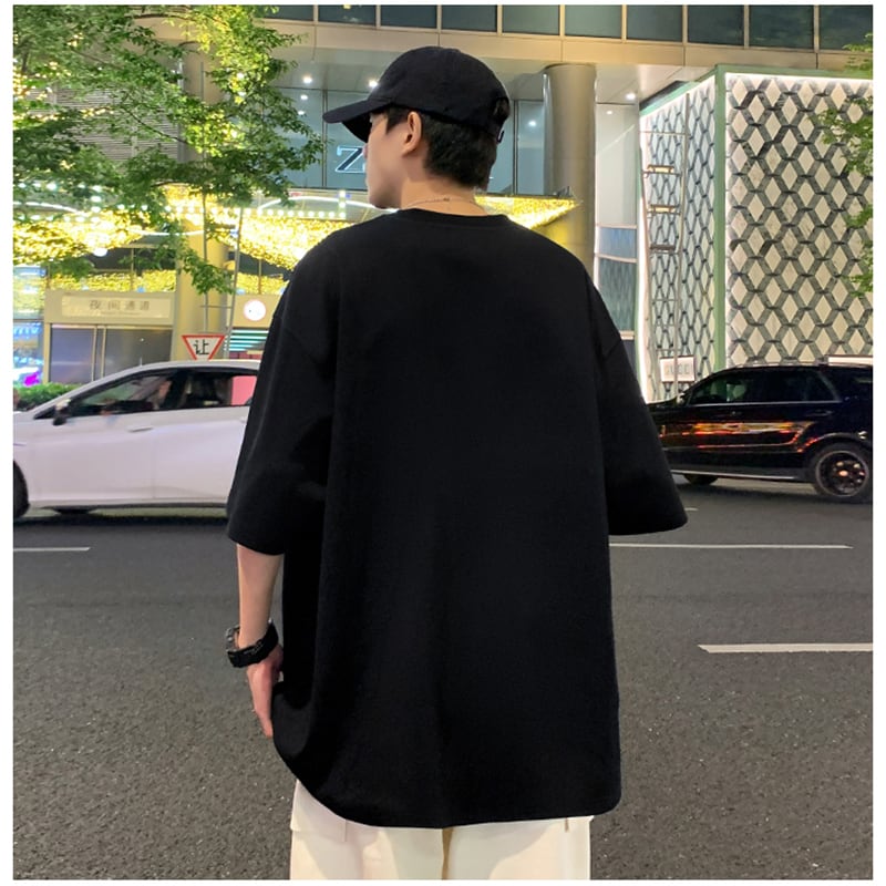 【BIGEMANシリーズ】カジュアル 半袖 Tシャツ 男女兼用 メンズ 大きいサイズ 落書き 2カラー トップス
