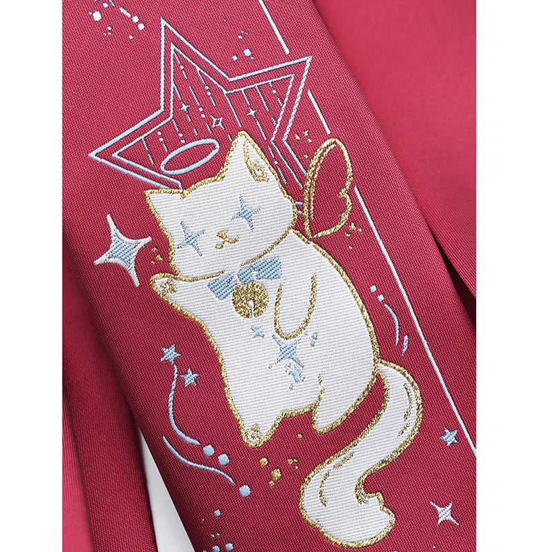 【POOTING BEARシリーズ】ネクタイ 蝶ネクタイ 2色 小物 飾り物 メンズ レディース 男女兼用 猫柄 ねこ デザイン