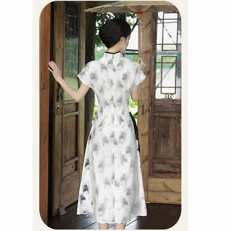 【BAIRIMENGシリーズ】★チャイナ風ワンピース★ トップス 半袖 シフォン 夏服 気質アップ エレガント - ChinChic