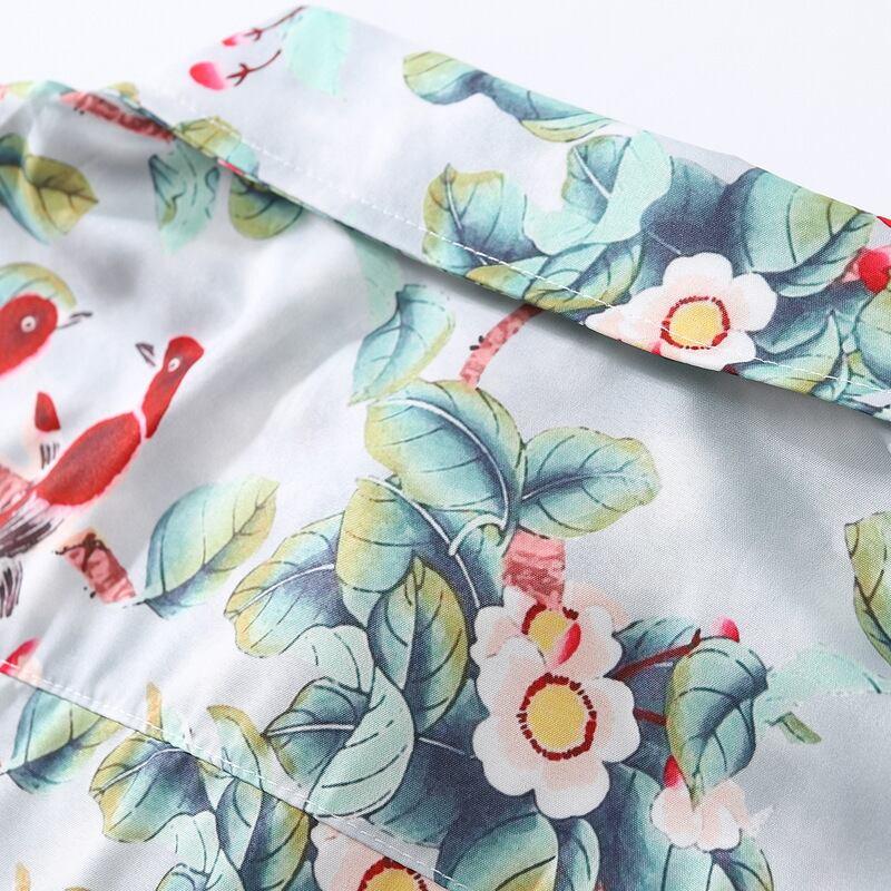 【BCBGHシリーズ】★油絵風シャツ★ トップス 長袖シャツ 春夏 M L XL 2XL 男女兼用 メンズ 文芸スタイル - ChinChic