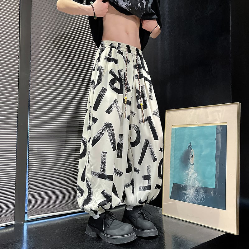 【LEONBINNOシリーズ】チャイナ風ズボン メンズ レディース ボトムス カジュアルパンツ 大きいサイズ 2色展開