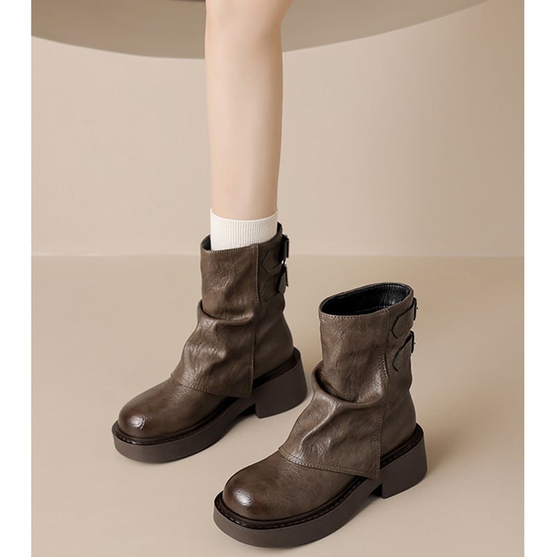 【BUERシリーズ】ヒール5CM ハイブーツ 2色展開 サイズ35-40 おしゃれ 着痩せ ブラック コーヒー色