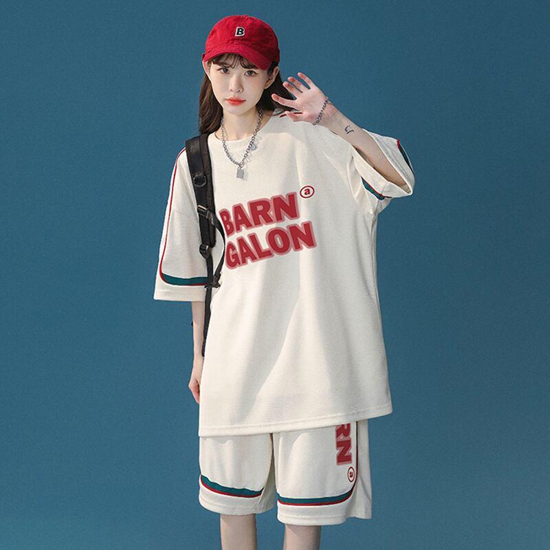 【CHAOMEICHENシリーズ】★セットアップ★ 3COLOR Tシャツ+短パン 夏服 男女兼用 メンズ ベージュ グリーン ブラック - ChinChic