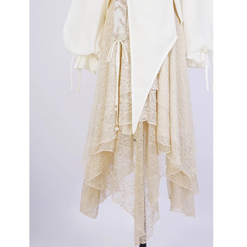 【塵煙雲夢シリーズ】チャイナ風セットアップ トップス スカート 中華服 可愛い ワンピース レディースファッション