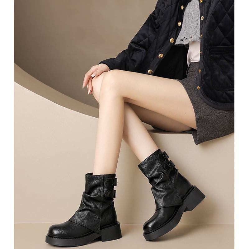 【BUERシリーズ】ヒール5CM ハイブーツ 2色展開 サイズ35-40 おしゃれ 着痩せ ブラック コーヒー色