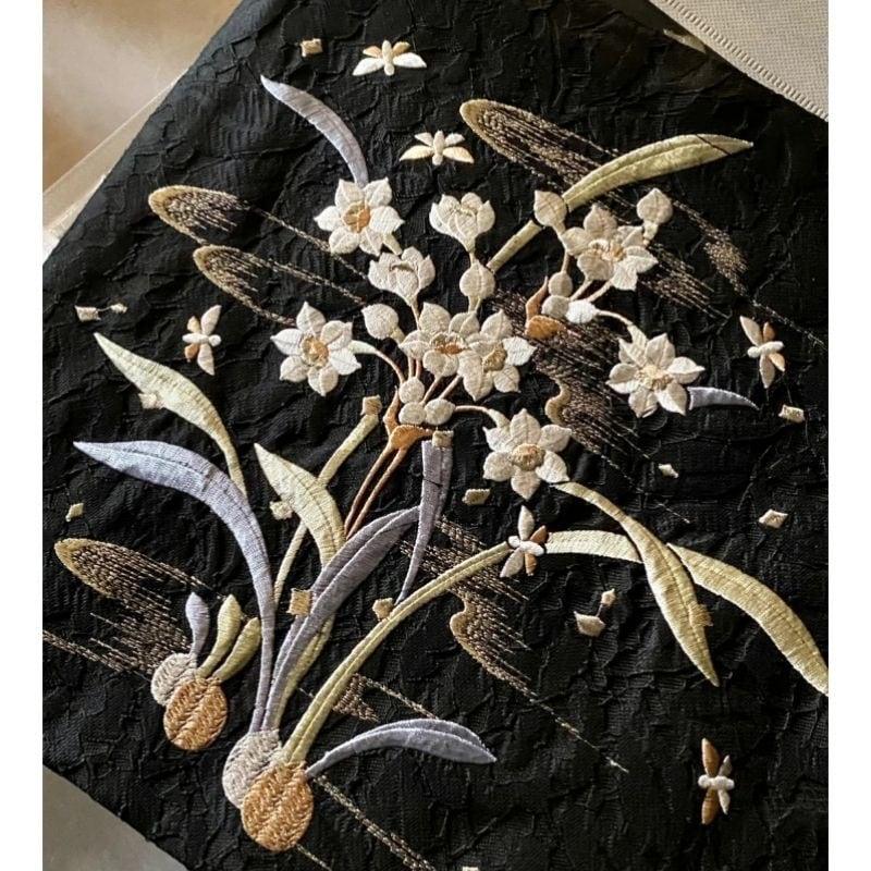 【DDMシリーズ】★チャイナ風バッグ★ 刺繍 肩掛け 花柄 可愛い 通勤 デート 黒 ブラック 合わせやすい - ChinChic