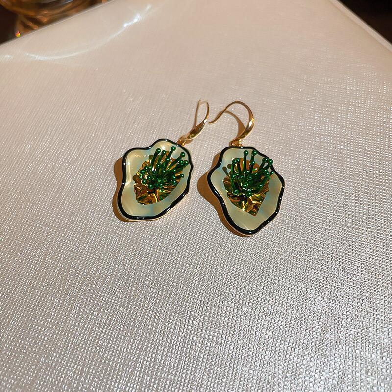 【DREJEWシリーズ】★ピアス★ ペア 耳飾り レディースアクセサリー 緑 グリーン 気質アップ デート - ChinChic