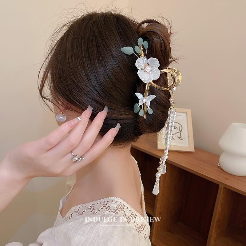 【DREJEWシリーズ】★チャイナ風髪飾り★ 古風 中華服 気質アップ フリンジ 花 アクセサリー 合わせやすい - ChinChic