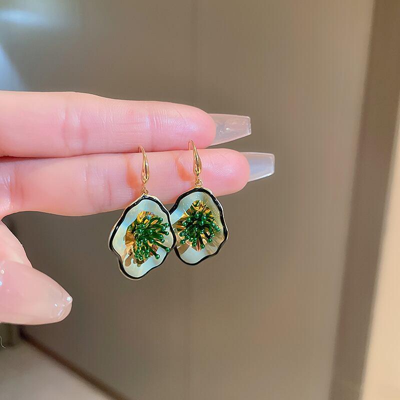 【DREJEWシリーズ】★ピアス★ ペア 耳飾り レディースアクセサリー 緑 グリーン 気質アップ デート - ChinChic