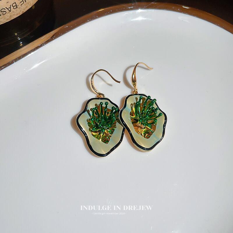 【DREJEWシリーズ】★ピアス★ ペア 耳飾り レディースアクセサリー 緑 グリーン 気質アップ デート - ChinChic