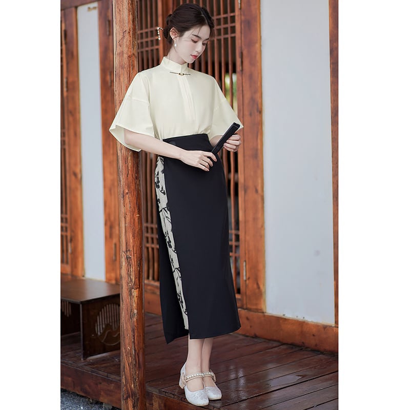 【BRMFUGUシリーズ】チャイナ風シャツ トップス 気質アップ 中華服 レトロ シンプル レディース 春夏ファッション