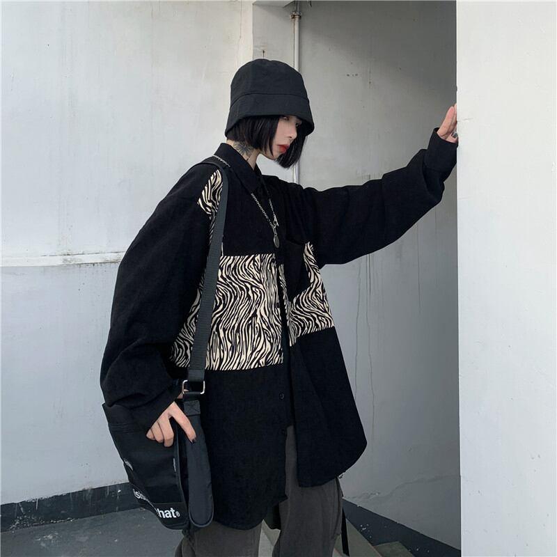 【都谷シリーズ】★シャツ★ トップス プリント 個性的 カップル服 原宿風 おしゃれ INS風 カジュアル - ChinChic
