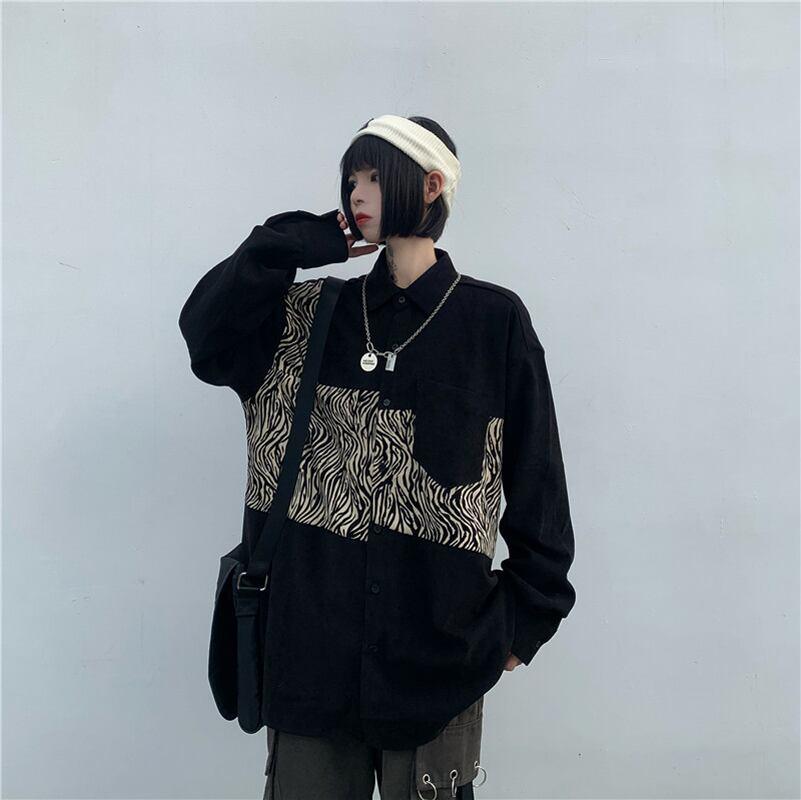 【都谷シリーズ】★シャツ★ トップス プリント 個性的 カップル服 原宿風 おしゃれ INS風 カジュアル - ChinChic