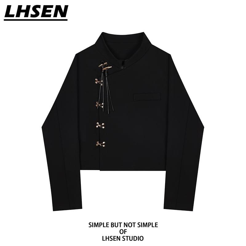 ✿大人気商品✿【LHSENシリーズ】★チャイナ風トップス★ チャイナ風アウター ショート丈 ミニ丈 デザイン性有り 着痩せ - ChinChic