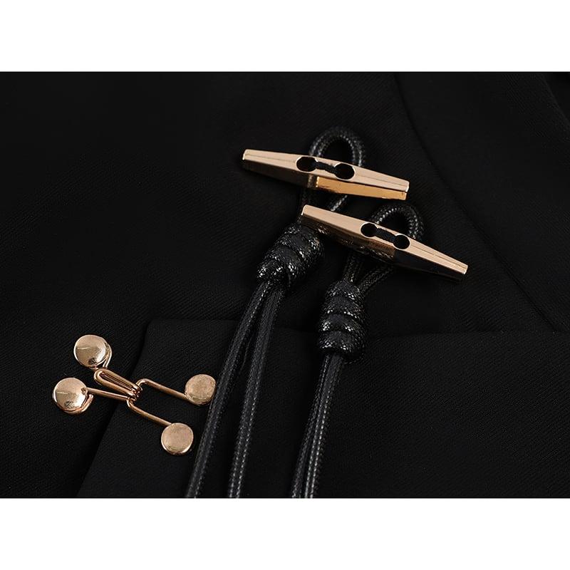 ✿大人気商品✿【LHSENシリーズ】★チャイナ風トップス★ チャイナ風アウター ショート丈 ミニ丈 デザイン性有り 着痩せ - ChinChic