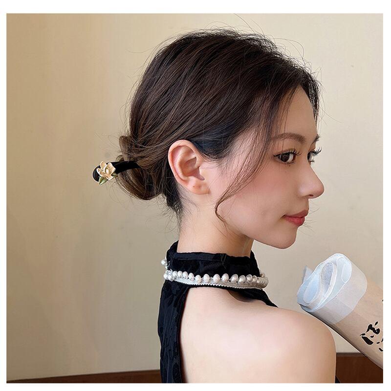 【LIAOYUANシリーズ】★チャイナ風髪飾り 簪 1個★ レディースアクセサリー シンプル 可愛い 花 誕生日 プレゼント 彼女 - ChinChic