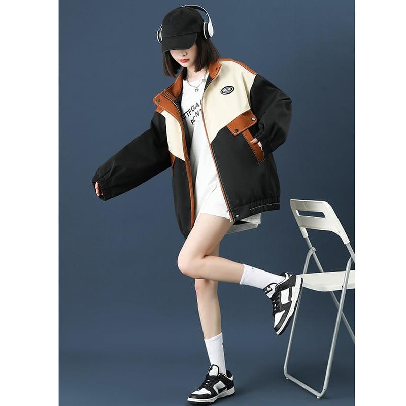 【LINGDIANシリーズ】★ジャケット★ アウター 男女兼用 メンズ 配色 カジュアル 合わせやすい 春服 秋服 - ChinChic