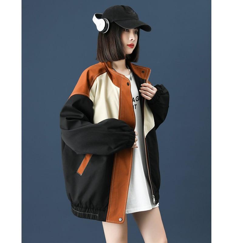 【LINGDIANシリーズ】★ジャケット★ アウター 男女兼用 メンズ 配色 カジュアル 合わせやすい 春服 秋服 - ChinChic