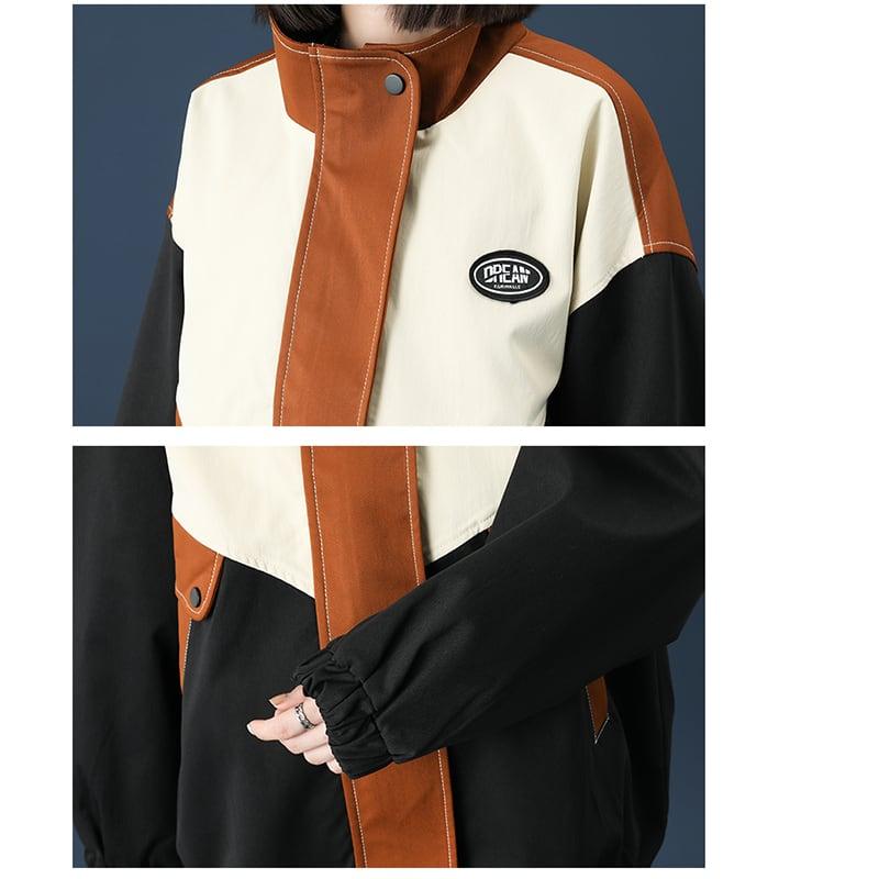 【LINGDIANシリーズ】★ジャケット★ アウター 男女兼用 メンズ 配色 カジュアル 合わせやすい 春服 秋服 - ChinChic