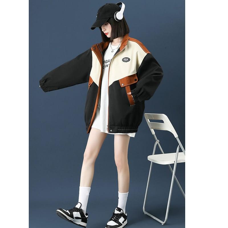 【LINGDIANシリーズ】★ジャケット★ アウター 男女兼用 メンズ 配色 カジュアル 合わせやすい 春服 秋服 - ChinChic