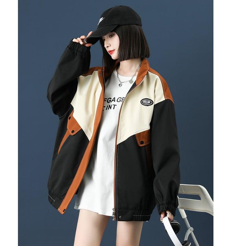 【LINGDIANシリーズ】★ジャケット★ アウター 男女兼用 メンズ 配色 カジュアル 合わせやすい 春服 秋服 - ChinChic
