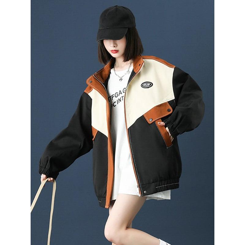 【LINGDIANシリーズ】★ジャケット★ アウター 男女兼用 メンズ 配色 カジュアル 合わせやすい 春服 秋服 - ChinChic