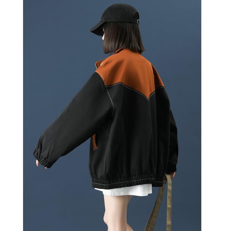 【LINGDIANシリーズ】★ジャケット★ アウター 男女兼用 メンズ 配色 カジュアル 合わせやすい 春服 秋服 - ChinChic