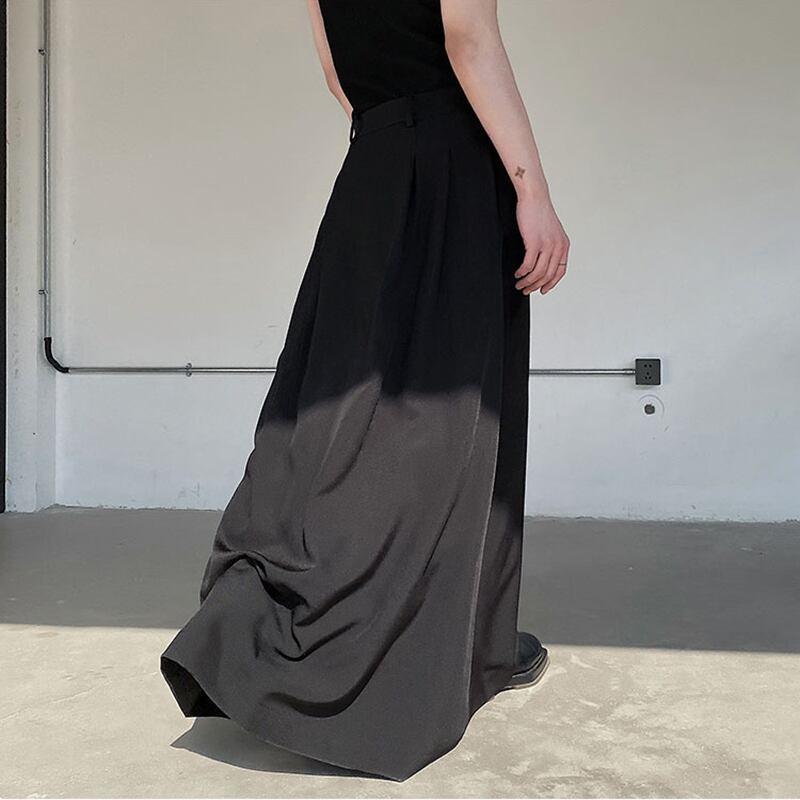 【入画シリーズ】★スカート★ ボトムス 男女兼用 メンズ 無地 ブラック 黒 春夏 合わせやすい ゆったり M L XL - ChinChic