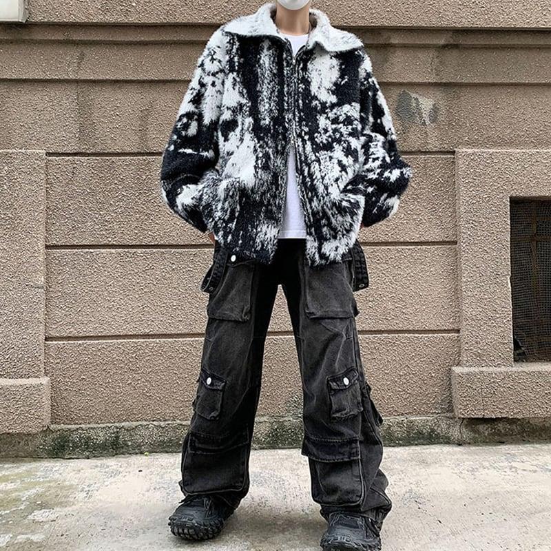 【入画シリーズ】★アウター★ セーター 絞り染め 男女兼用 メンズ レトロ 合わせやすい M L XL 2XL 3XL - ChinChic