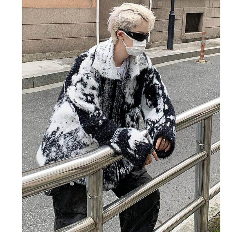 【入画シリーズ】★アウター★ セーター 絞り染め 男女兼用 メンズ レトロ 合わせやすい M L XL 2XL 3XL - ChinChic